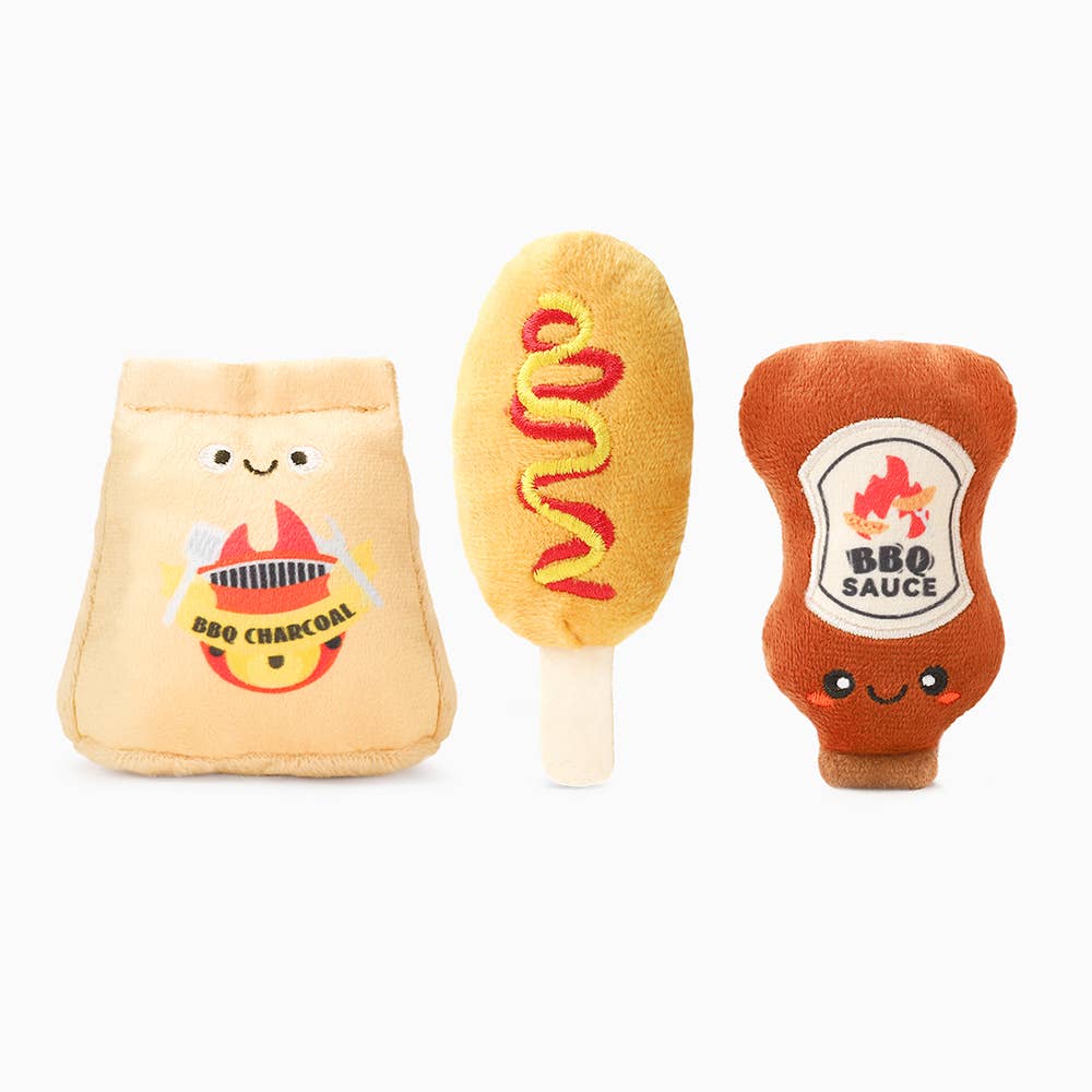 Bbq Time 3-Piece Plush Set