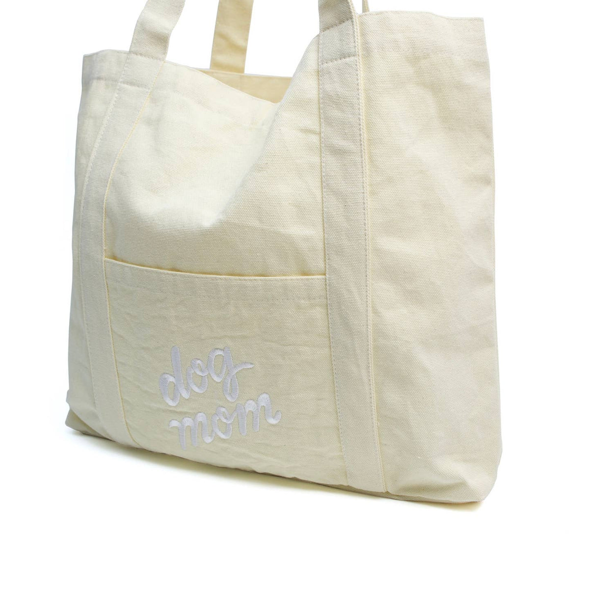 Dog Mom Canvas Tote Bag