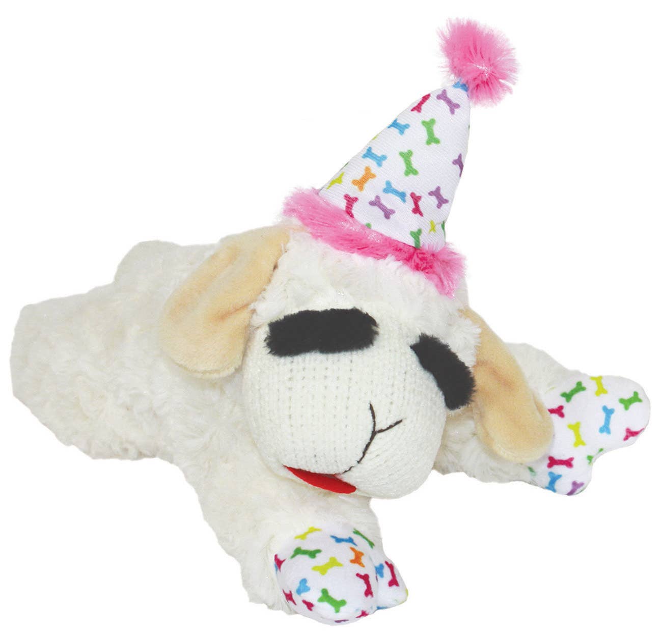 Birthday Lamb Chop Plush (blue and pink)