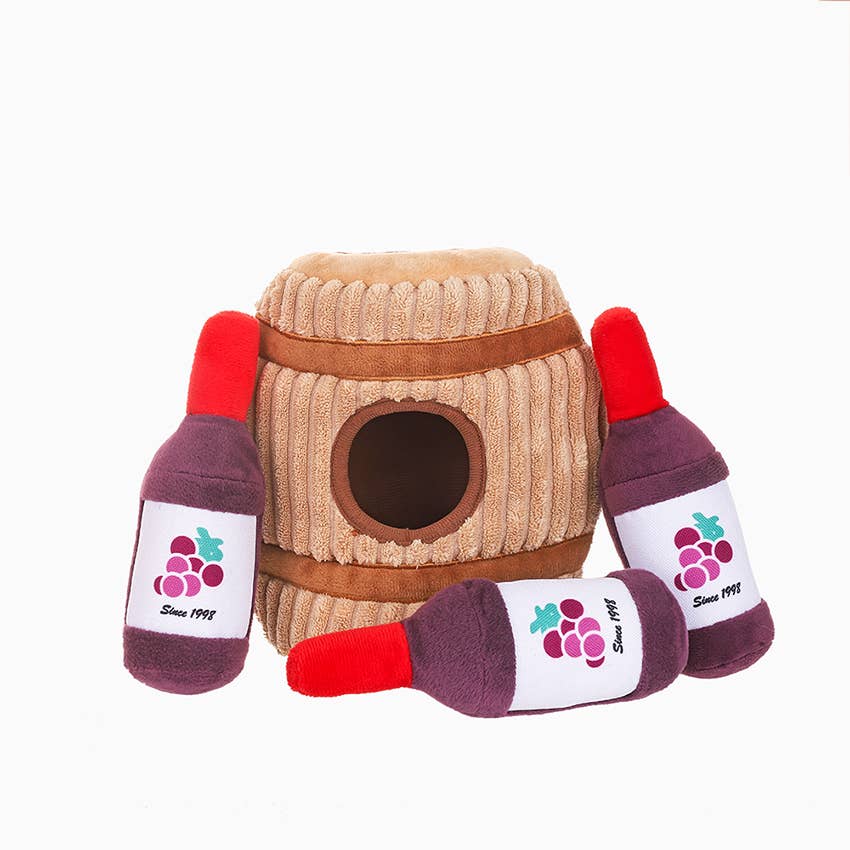 Wine Barrel Burrow Plush