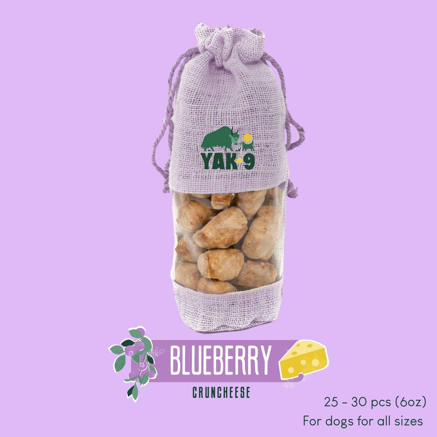 Blueberry Yak Cruncheese Treats