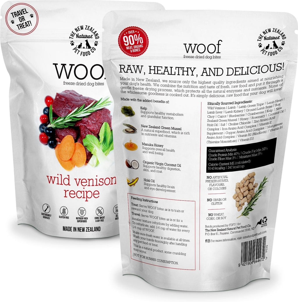 Wild Venison 'Woof' Freeze Dried Dog Food