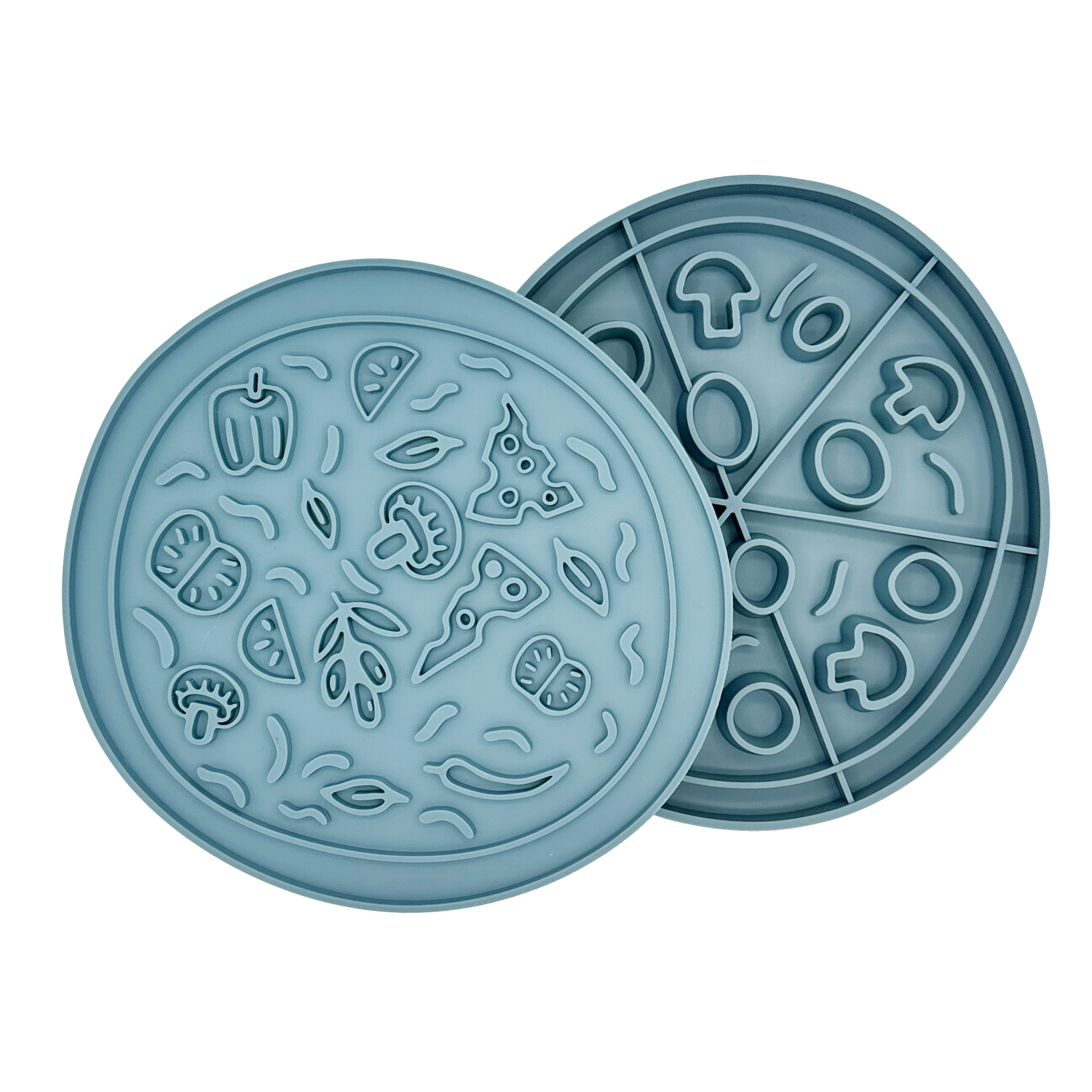 Pizza Snack Mat: 2-in-1 Lick Mat & Bowl